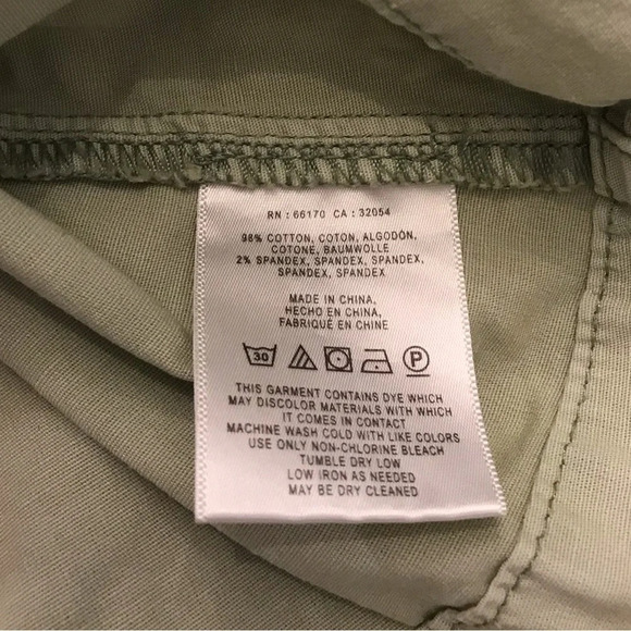 Pilcro & the Letterpress Green Paper Bag A-Line Skirt with Pockets & Belt size 0 - Picture 9 of 12